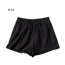 Solid Summer Women's Shorts Cotton Linen Shorts Woman Basic Short Pants Mini Trousers Trafic Bottom for Teen Girls