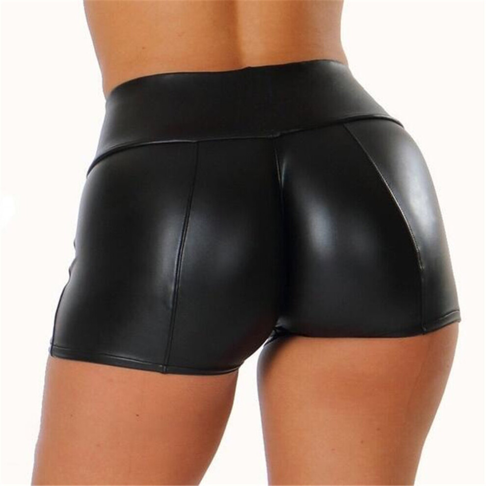 S-5XL PU Leather High Waist Shorts Women Sexy Women Short Pants Slim Casual Elastic Shorts Pants-image-OPC-PBR2JZM-NEW