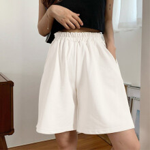 Summer Shorts Women Elasticity Lovely Girls Style Sweet Students Harajuku Pure Gray Oversize Trousers Female