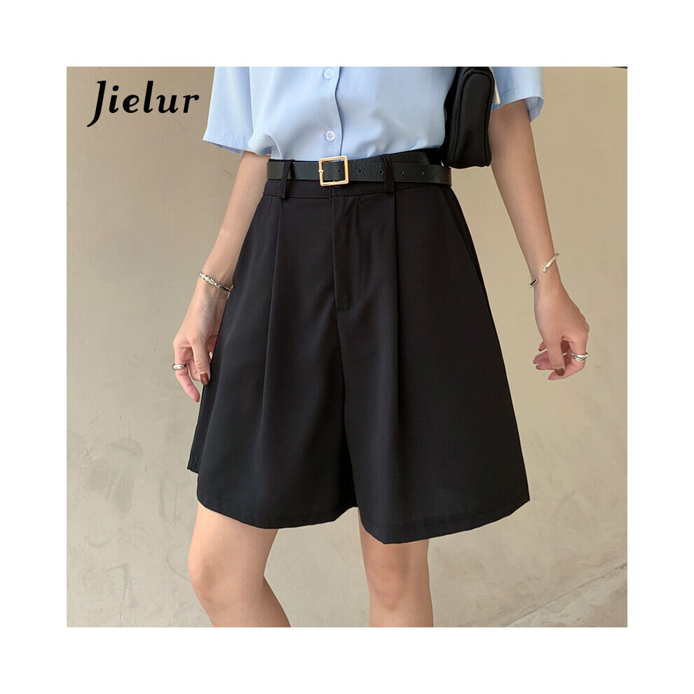 Women's Loose High Waist Suit Shorts Women Grey Five-point Shorts Female Casual Wide-leg Shorts for Women S-XL-image-OPC-PBR2P6J-NEW