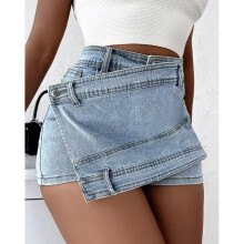 Y2k Denim Short For Girls All-Match Women's Shorts Zipper Fly High Waist Jean Shorts Daily Party Club Streetwear