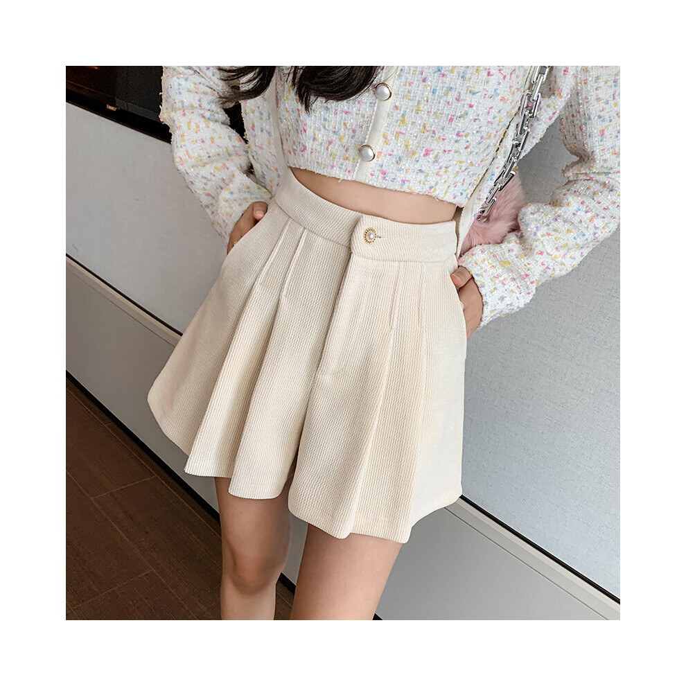 Style Skirt Shorts For Women Winter Streetwear High Waist Pleated Short Femme Pants Chenille Woolen Solid Shorts-image-OPC-PBR2Q7V-NEW