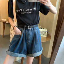 Girl Sweet Shorts(no belt) Summer Women Striped Plaid Print Curly Short Pants Casual Buttons Streetwear