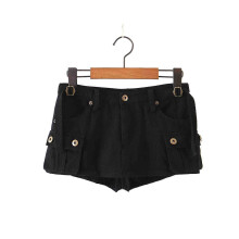 Girls High Waist Soft Cotton Shorts Summer Ladies Casual Pocket Straight Shorts Women Bottoms