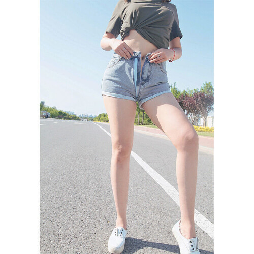 Outdoor Full Zipper Invisible Open Crotch Jeans Women's Tight