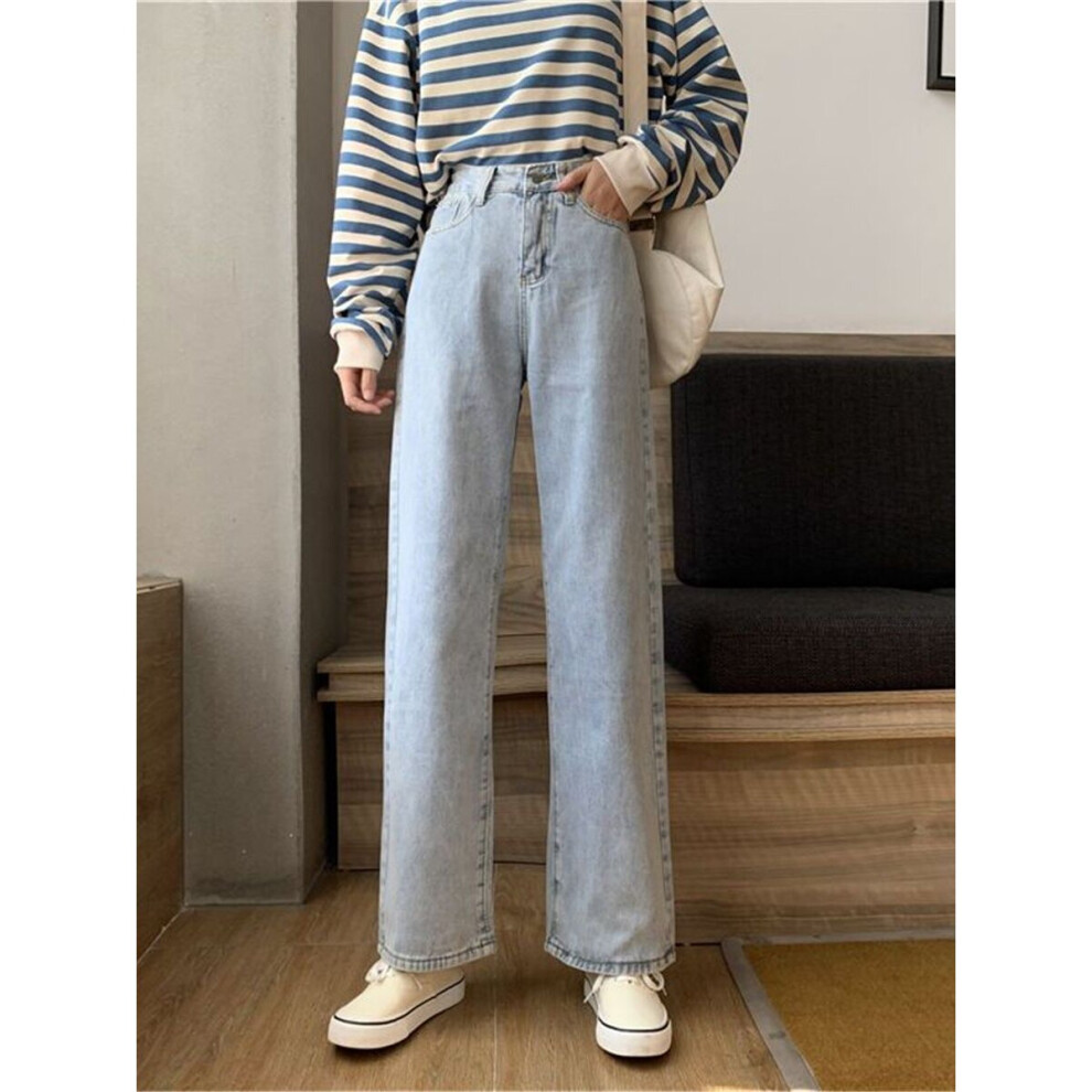Solid Jeans Girls Ulzzang Wide Leg Straight Pants Trousers Koean Harajuku Basic Denim Bagge Autumn Jeans Femme-image-OPC-PBR2X9F-NEW