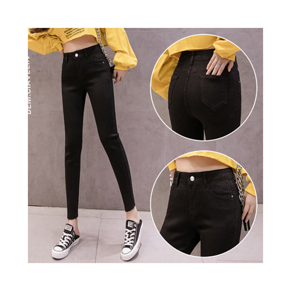 Spring Pencil Jeans For Women Skinny mid Waist Jeans Woman Cotton Denim Pants Stretch Waist Women Jeans Pants Plus Size-image-OPC-PBR2XFP-NEW