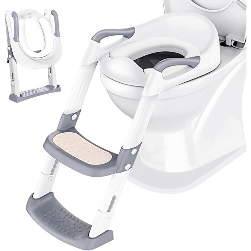 Potty Training Toilet Seat Trainer Kids Toilet Training Seat with Step