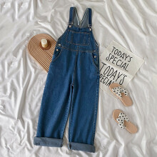 Oversized Women Jeans Overalls Female Strap Denim Pants Casual Straight Loose High Waist Suspender Trousers