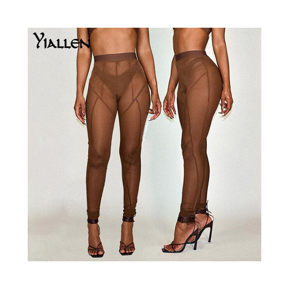 Leggings Mesh Sexy Women See Through Body-Shaping Streak Fake Two Pieces  Skirt Clothing High Waist Club Wear Leggings - AliExpress