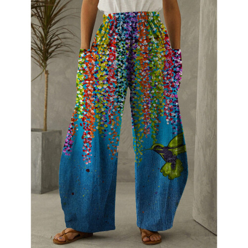 Summer Women's Clothing Long Pants Loose Casual Oversized Elastic