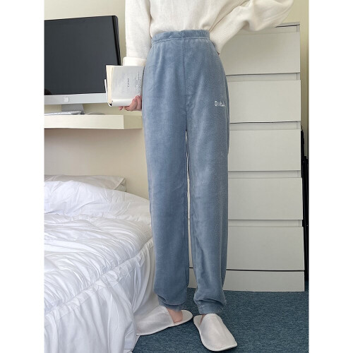 Winter Women Coral Fleece Elastic Waist Pajama Pants Home Casual Warm Woolen Pants Warm Trousers For Women on OnBuy