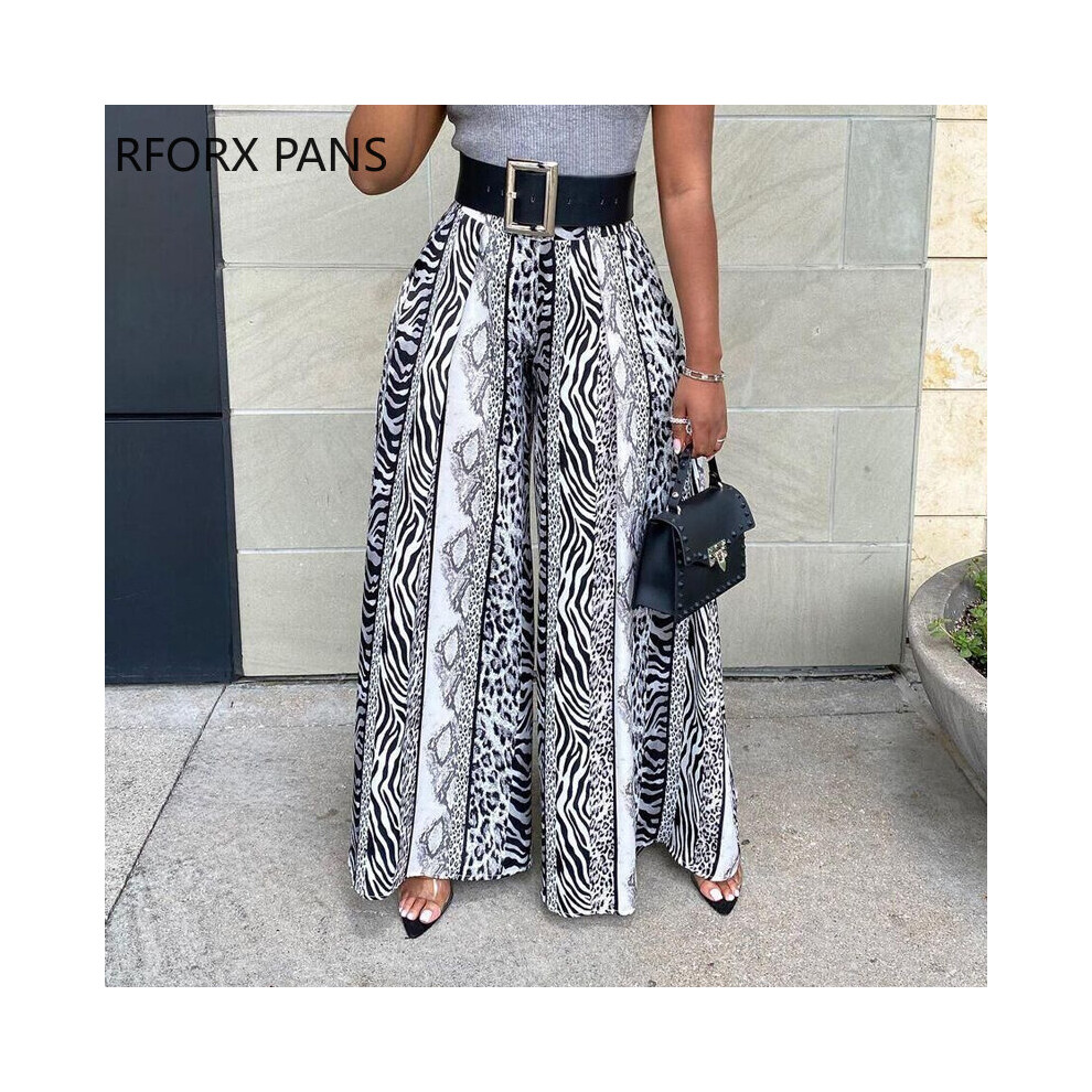 Women Pants & Abstract Patterns Print Wide Leg High Waist Pants for Women-image-OPC-PBR56PC-NEW