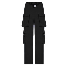 High Wasit Solid Pockets V Wasit Loose Cargo Pants Overalls Female Streetwear Lounge Straight Trousers Flat Woven Pant