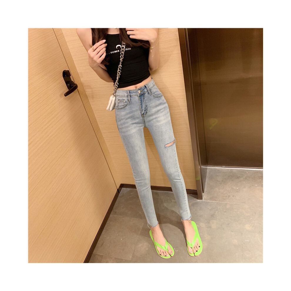 Women's Trousers Skinny Thin High Waist Pencil Pants Women Elastic