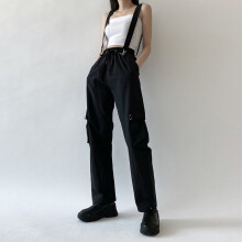Mall Goth Cargo Pants Women Streetwear Gothic High Waist Loose Trousers Sweatpants Overalls