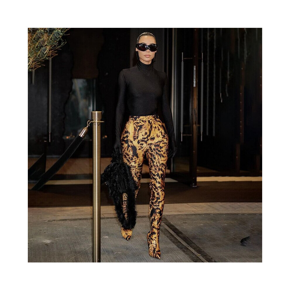 Leopard print hot sale skinny trousers