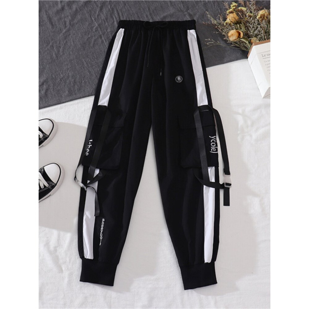 Spring Autumn Female Streetwear Cargo Pants Loose High Waist Joggers Women 2 Piece Long Sleeve Top With Casual Trousers-image-OPC-PBR592C-NEW