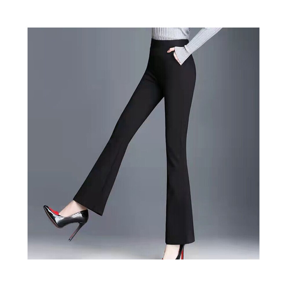 Women Bootcut Dress Pants Casual Stretch Slim Flared Trousers Solid High  Waist Formal Trousers for Work