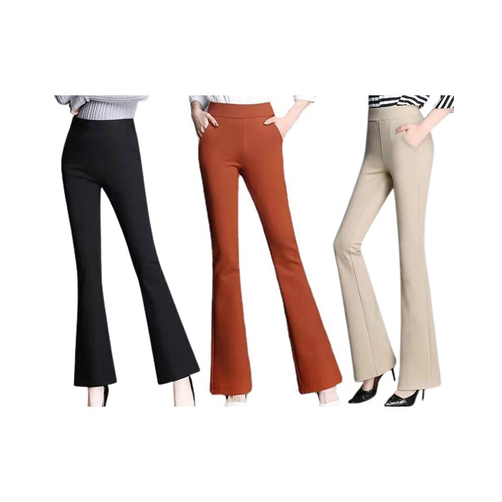 Women Bootcut Dress Pants Casual Stretch Slim Flared Trousers
