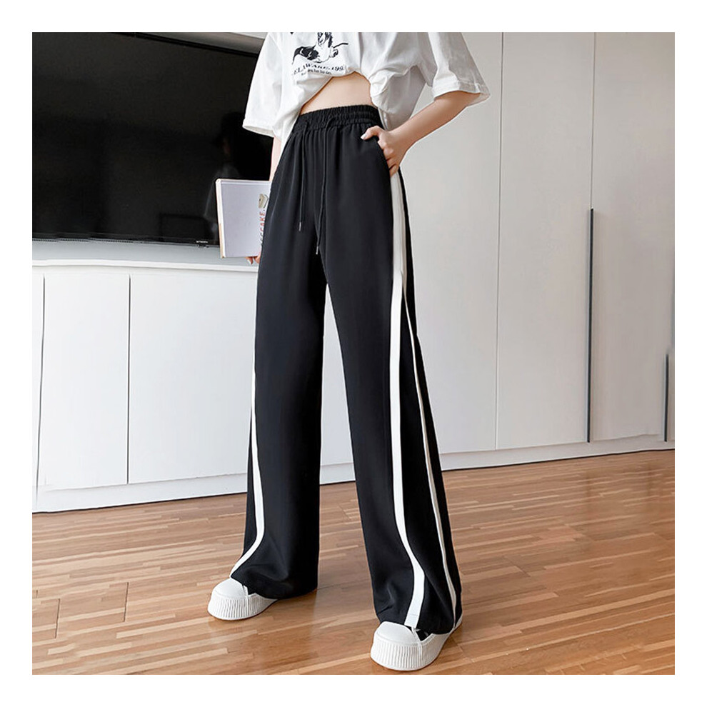 (Black Regular Beige-XXXL) Y2K High Waist Casual Wide Leg Pants Sweatpants Women Straight Oversize Pant Spring Summer Fall Sporty Streetwear Trousers-image-OPC-PBR5G8Z-NEW