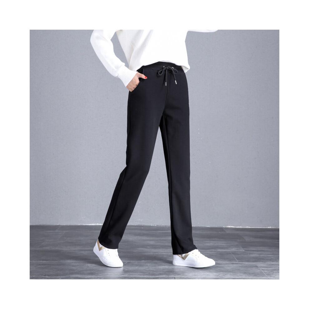 LYZCR Wide Leg Winter Warm Fleece Pants Women Plus Size Thick