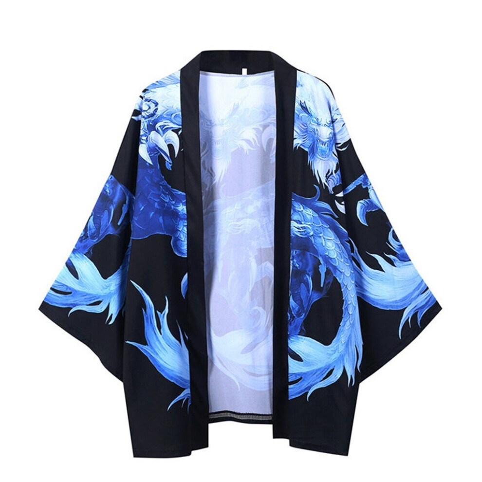 Men Japanese Kimono Cardigan Male Yukata Oversize Printe Shirt Men Haori Japanese Samurai Clothing Traditional Japanese Clothing Multicoloured