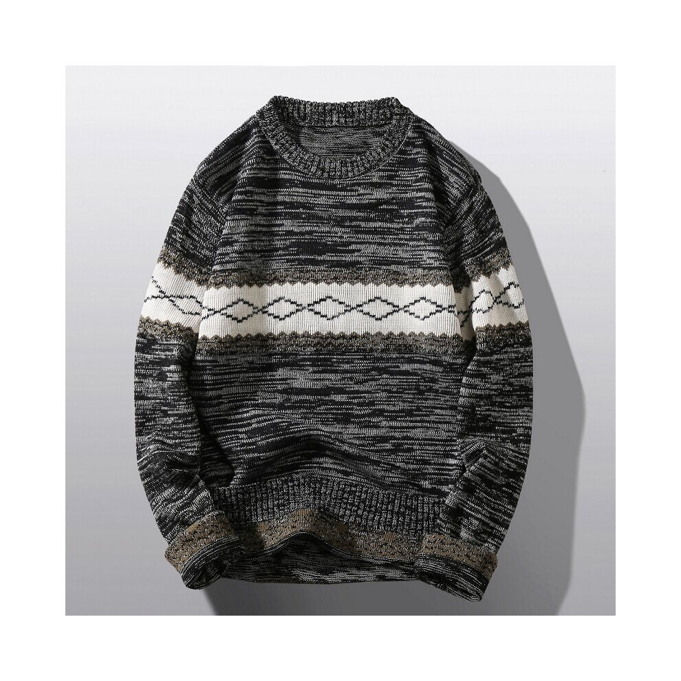 Men's Round Neck Sweater Matching Male Loose Warm Sweater-image-OPC-PBR5JVG-NEW