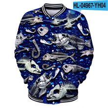 Baseball uniform Men's and women's clothing gear Couple jacket 3D digital printing Hip hop street9