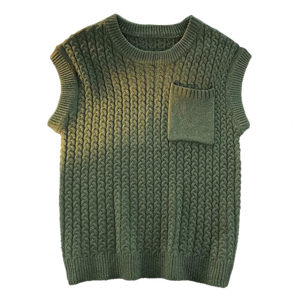 Spring Sweater Pocket Men Sweater Vest Round Neck Pullover Anti-shrink Men Autumn Sweater Keep Warm-image-OPC-PBR5K6M-NEW