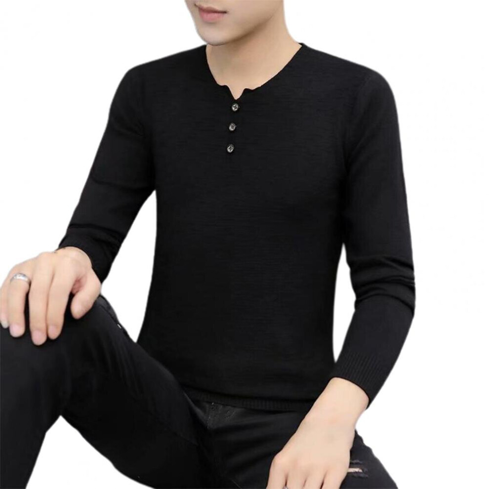 Men Base Sweater Solid Colorfast Thermal High Elasticity Breathable Winter Sweater Sweater for Home Wear-image-OPC-PBR5M8F-NEW