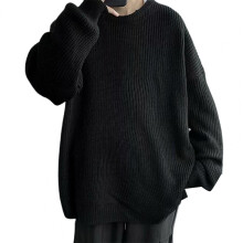 Men Sweater Pullover Long Basic Stretchy Men Sweater Fall Sweater for Daily Wear