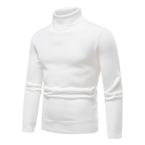 Fall Sweater Solid Knit Sweater Anti-pilling Pure Men Sweater 2