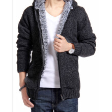 autumn winter men's sweater coat Plush thickened men's zipper knitted thick coat warm casual sweater cardigan
