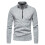 men's solid base shirt neck long sleeve pullover sweater with personalized zipper 5