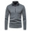 men's solid base shirt neck long sleeve pullover sweater with personalized zipper 1