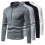 men's solid base shirt neck long sleeve pullover sweater with personalized zipper 3