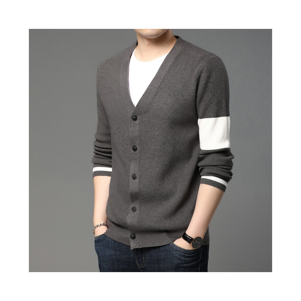 Men's Spring and Autumn Knitted Cardigan Casual Outer Wear Matching Sweater-image-OPC-PBR5NSH-NEW