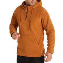 Men Hoodie Long Sleeve Stand Collar Thick Pure Warm Sweatshirt Casual Hoodie Streetwear Autumn Winter