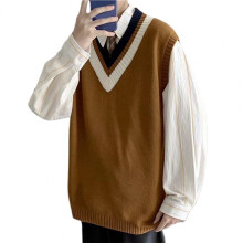 Fabulous Sweater Vest Elastic Student Vest Stripe Anti-shrink Quick Dry Student Waistcoat