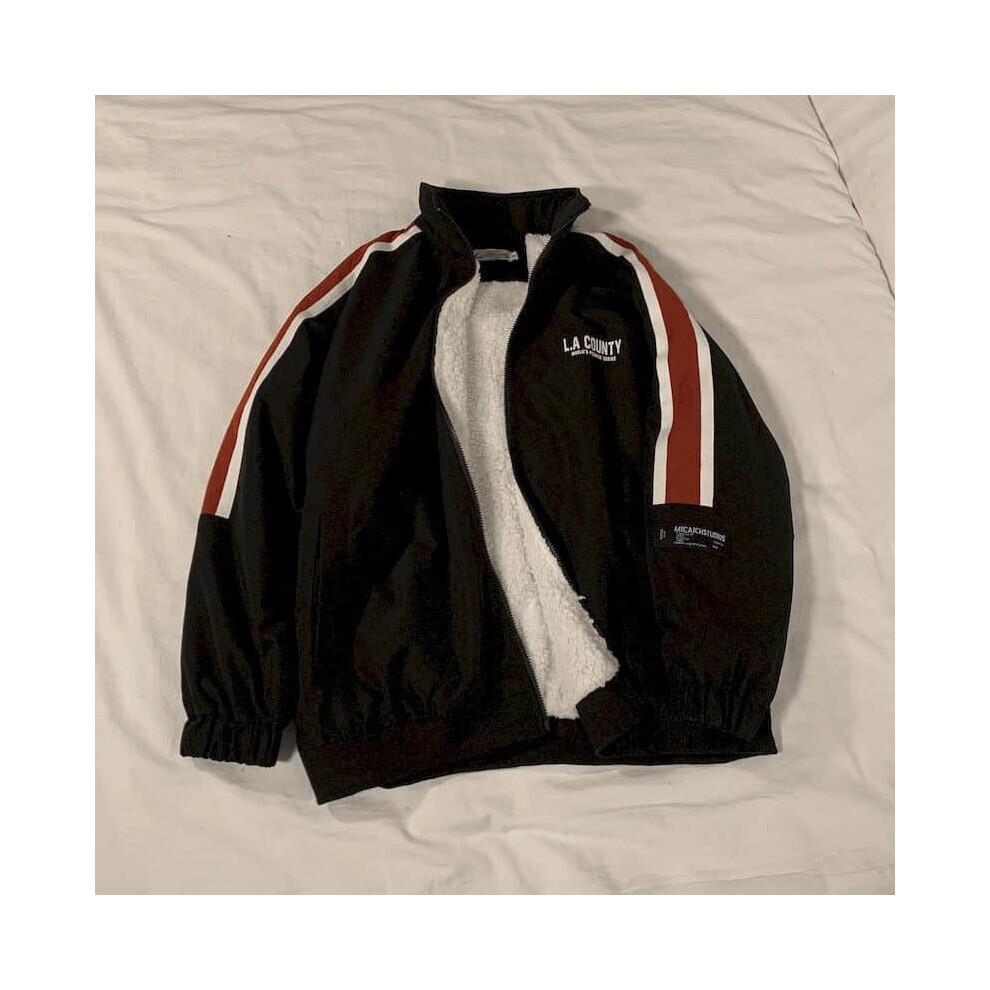 Men's Lamb Wool Jacket Men's Winter Big Velvet Thick Padded Coat Handsome Light Up Street Top High Street Hip Hop-image-OPC-PBR5QJW-NEW