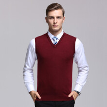 MRMT Winter Men's Knitted Vest V-collar Pure-color Sleeveless Wool Vest for Male Tops Knitted Vest