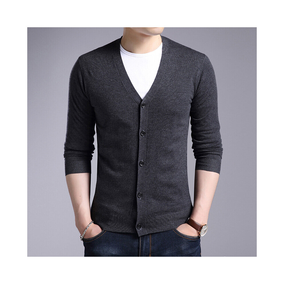 MRMT Men's Sweater Cardigan V-neck Casual Wild for Male Self-cultivation Solid Sweater Clothing-image-OPC-PBR5SPR-NEW