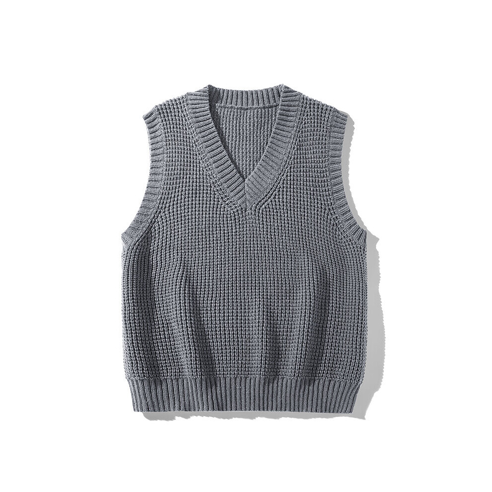 Vest Sweater Men Sleeveless V-neck Vests Men Autumn Winter Basic Warm Pullover Sweaters-image-OPC-PBR5SXK-NEW