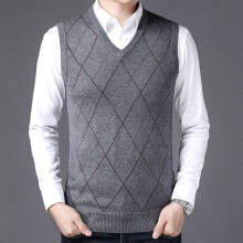 LTBW Men Sleeveless Vest Vest Striped Check Vest Woolen Knitted Casual Work Business Men Autumn