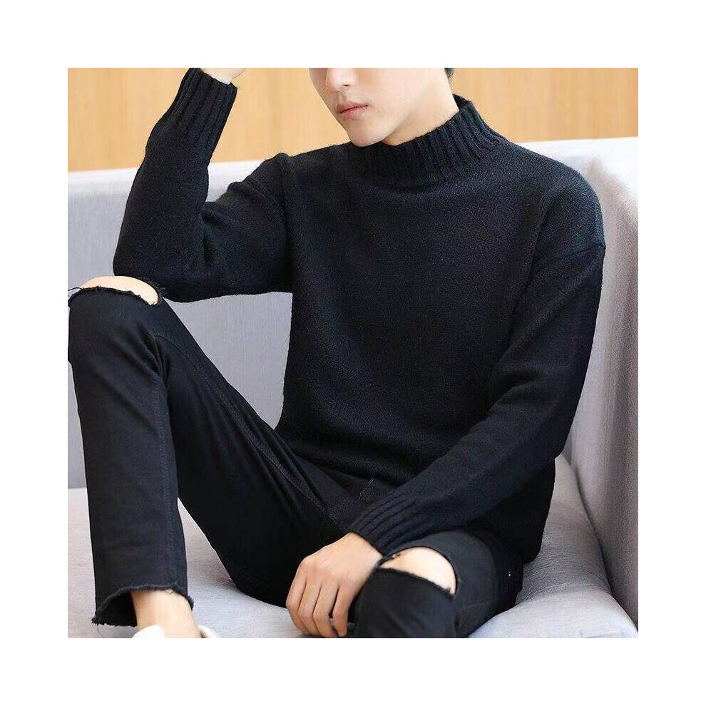 Man Base Sweaters Comfortable Solid Pullovers