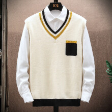 Vest Sweater Men Student School Wear Clothes Men Knitted Sleeveless Vest Coat Trends Pullovers