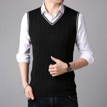 Men Vest Tank Top Sleeveless Shirt Knitted Casual Men Slim Fit V-Neck Pullovers Waistcoats Sweater Vests Mens Clothing