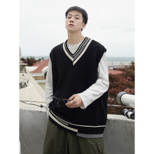 Vest Sweaters Men Autumn Streetwear Hip Hop irregular knitted Pullover Vests Top Harajuku Couple Vest Women