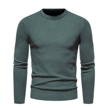 Youth Knitwear Solid Slim Fit Round Neck Pullover Sweater Bottoming Shirt Comfortable Casual Tops